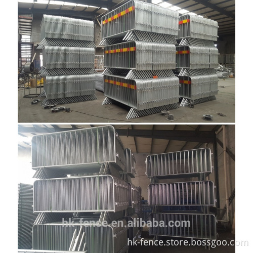 Heavy duty interlocking steel metal barricade/galvanized crowd barrier,easy install & portable guide barrier 20year manufacturer
